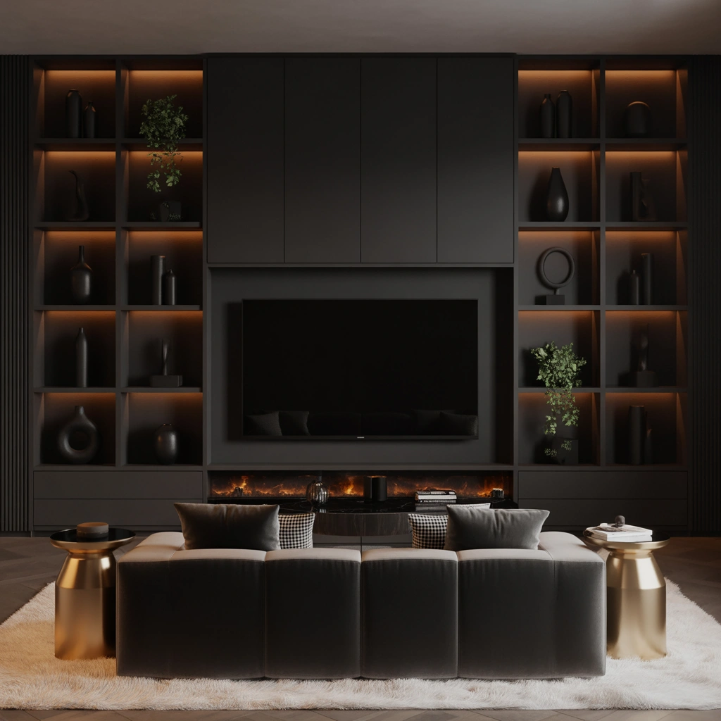 Create a Black Media Wall