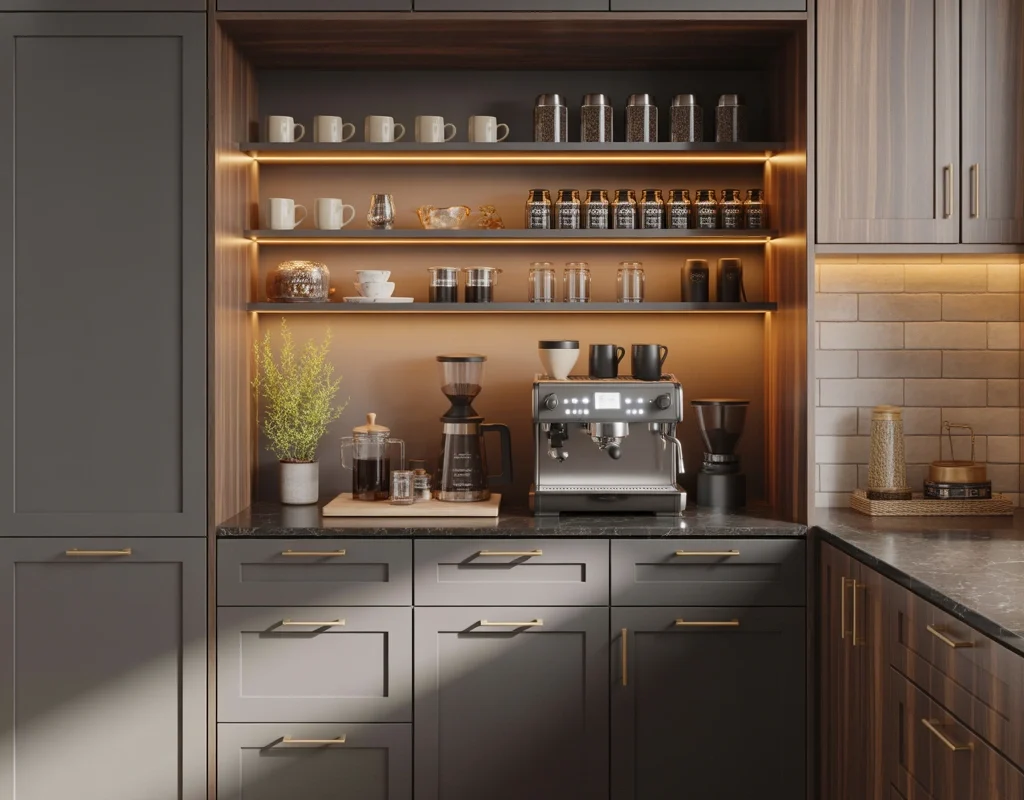Create a Built In Coffee Bar With Storage