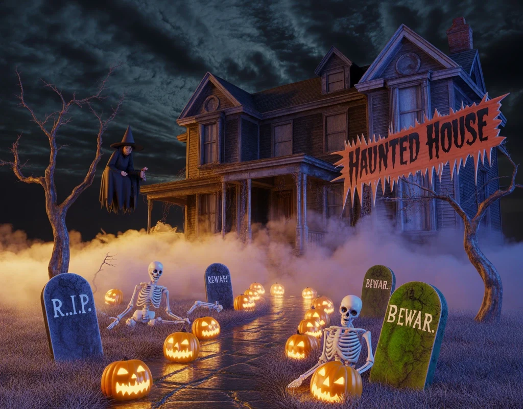 Create a Complete Haunted House Outdoor Theme