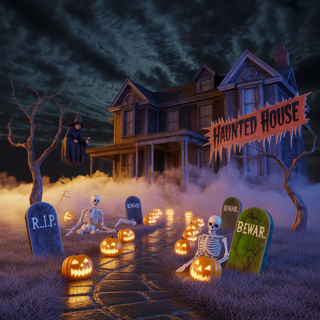 Create a Complete Haunted House Outdoor Theme