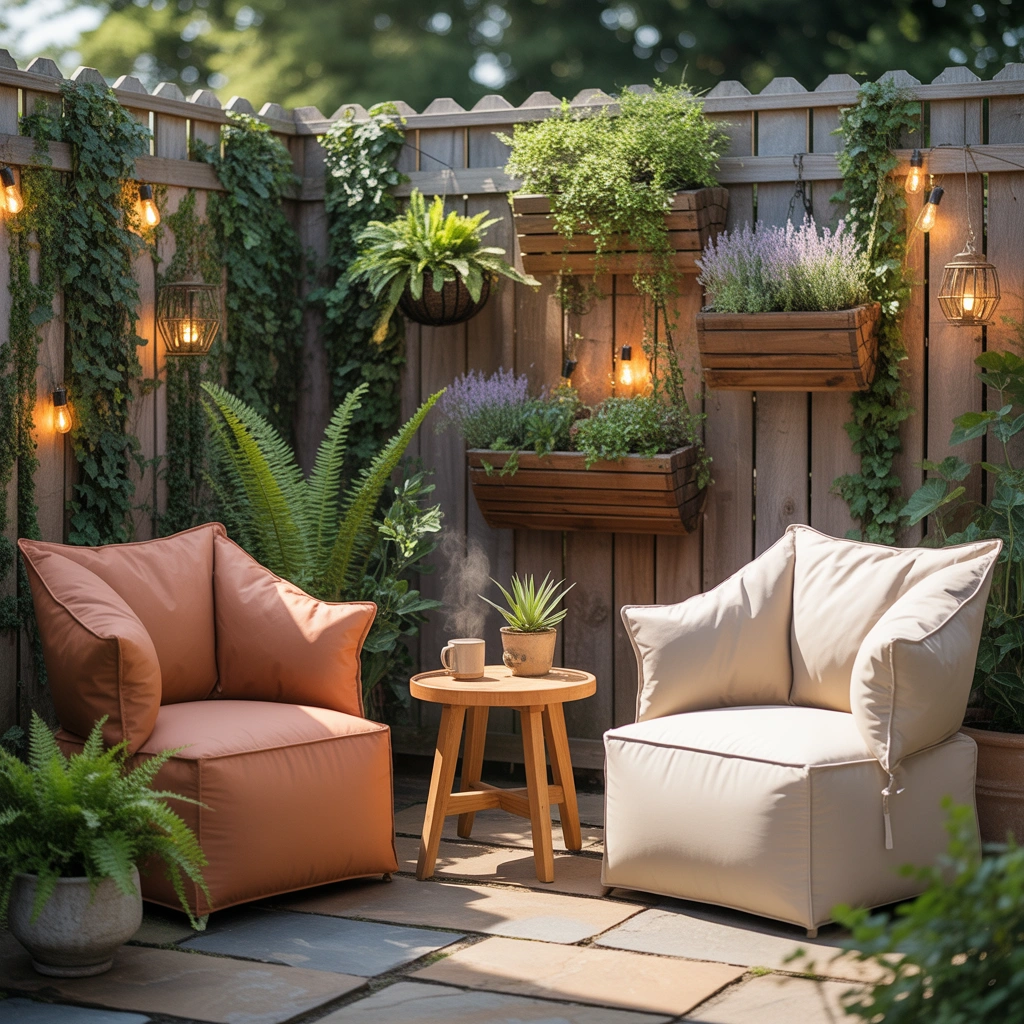Create a Cozy Fence Side Seating Area