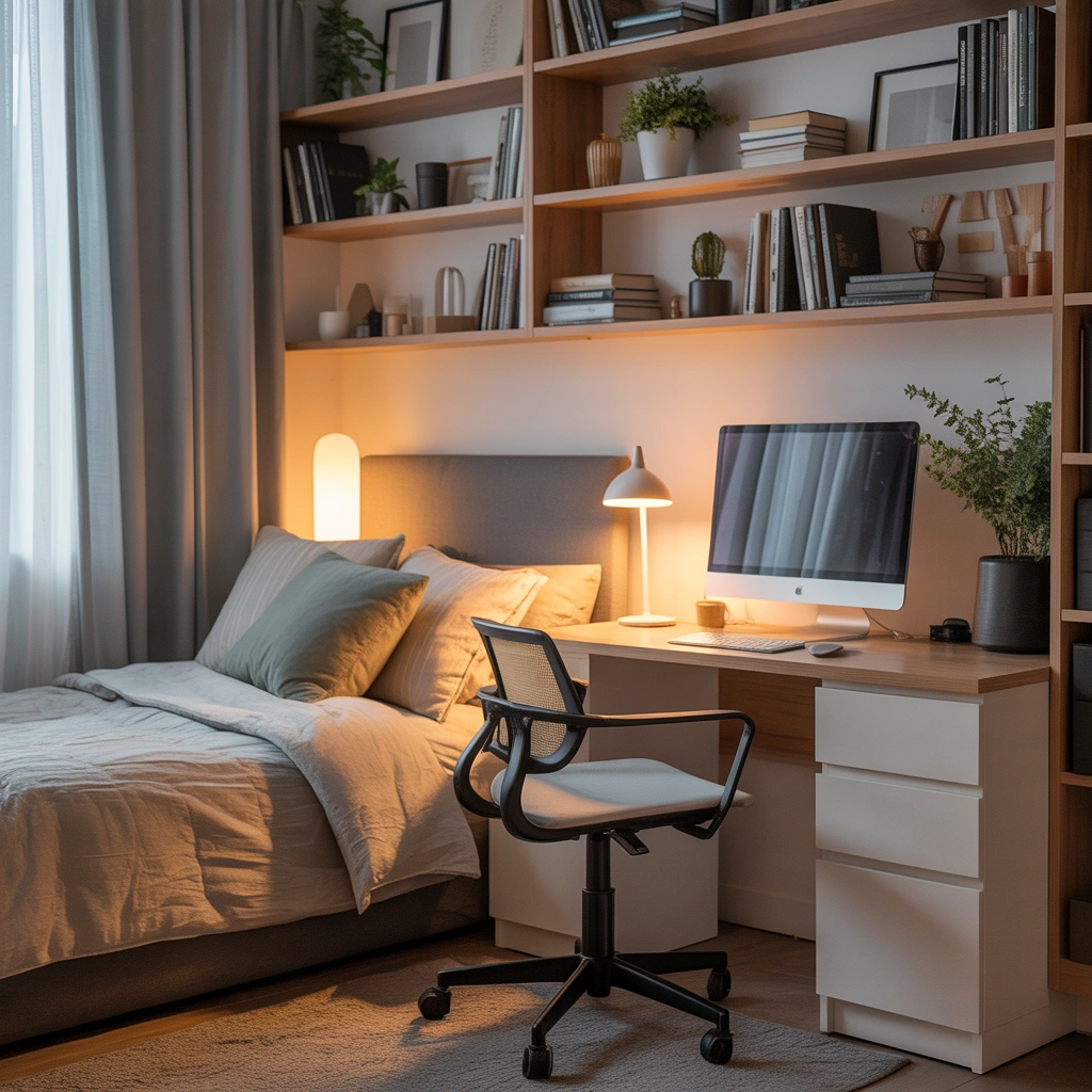 Create a Cozy IKEA Bedroom Office