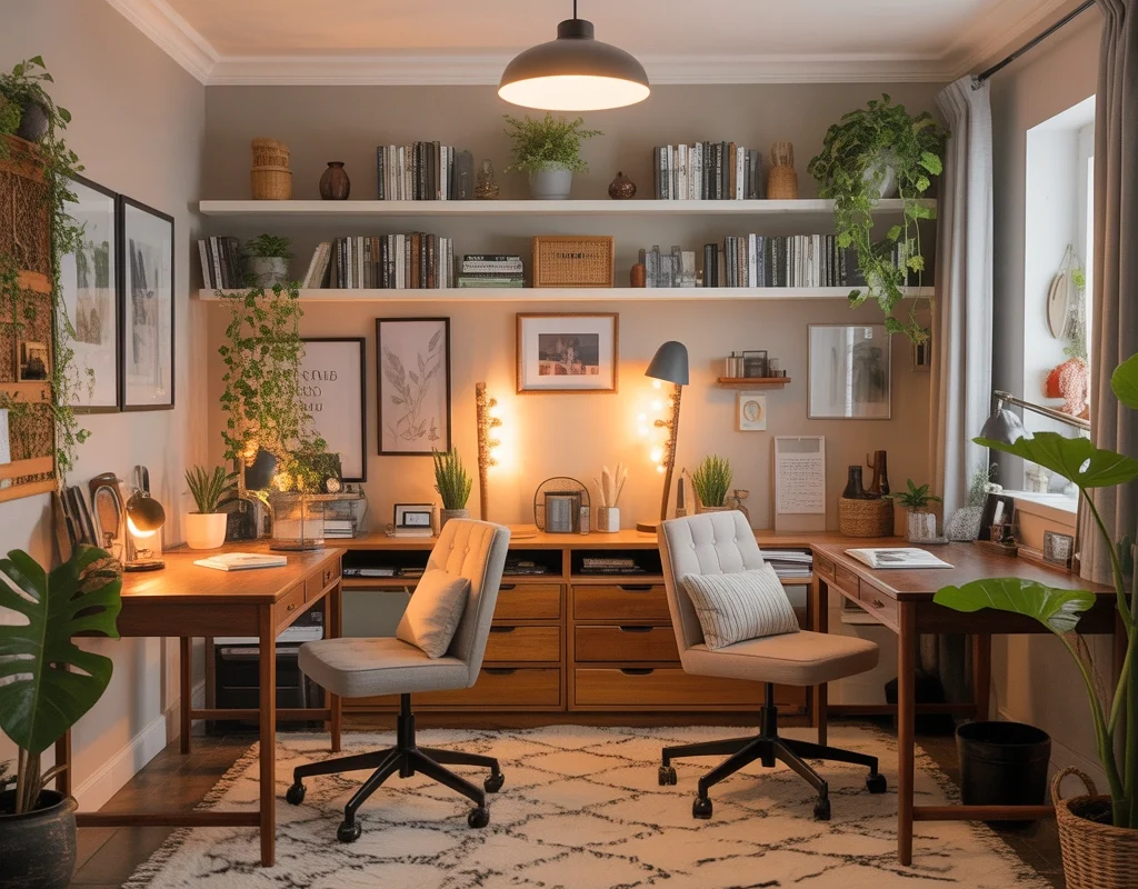 Create a Cozy Two Person Home Office With a Relaxed Atmosphere