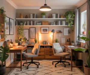 Create a Cozy Two Person Home Office With a Relaxed Atmosphere