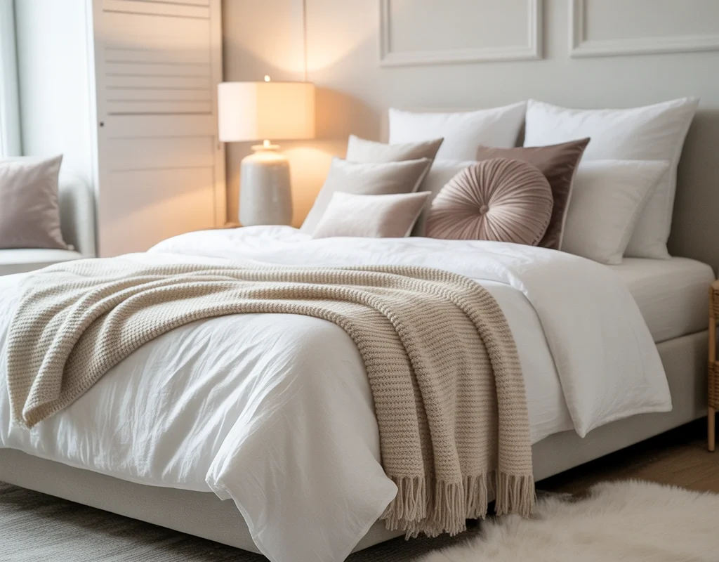 Create a Cozy White Bedroom With Layered Textures