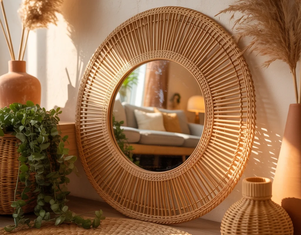 Create a DIY Rattan Style Mirror