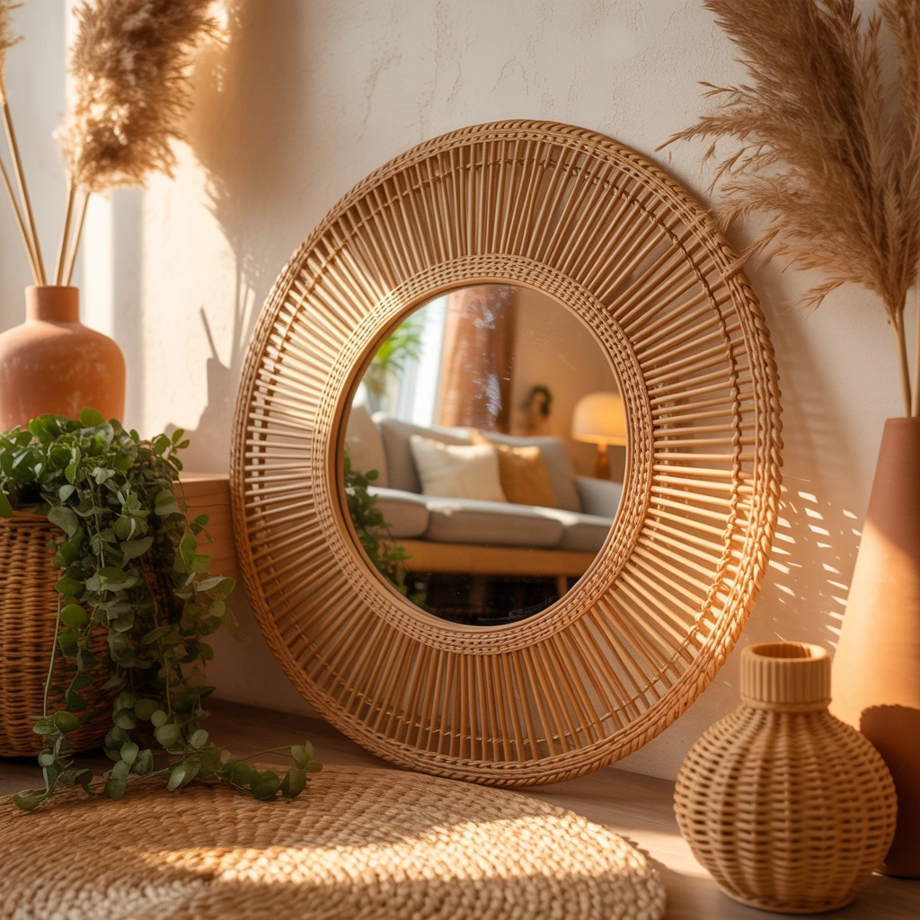 Create a DIY Rattan Style Mirror