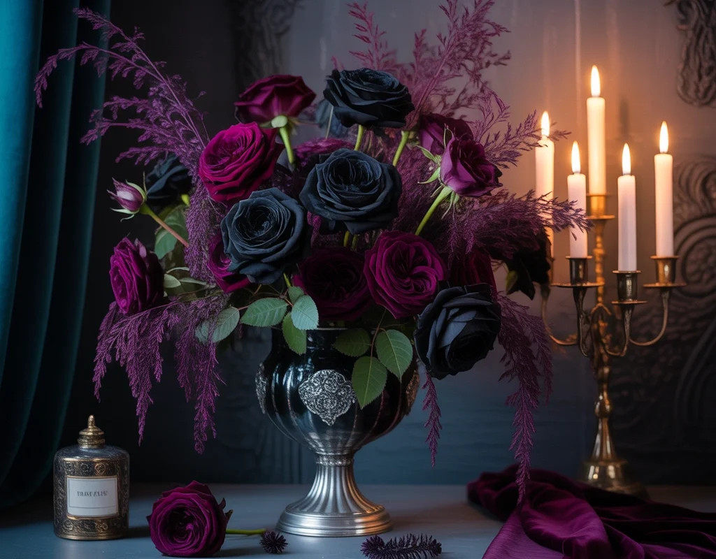 Create a Dark Floral Arrangement
