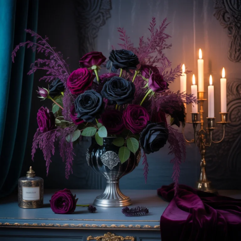 Create a Dark Floral Arrangement