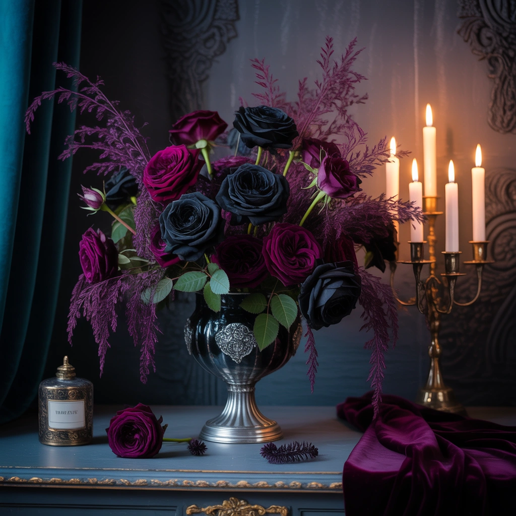 Create a Dark Floral Arrangement