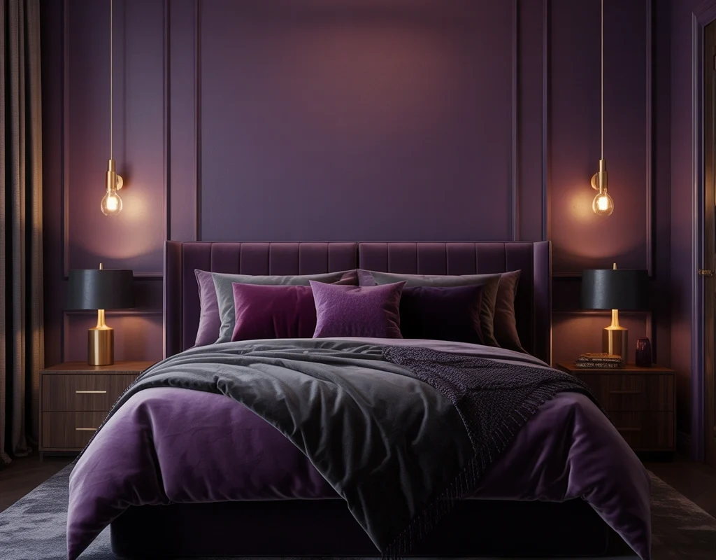 Create a Dark and Moody Purple Bedroom