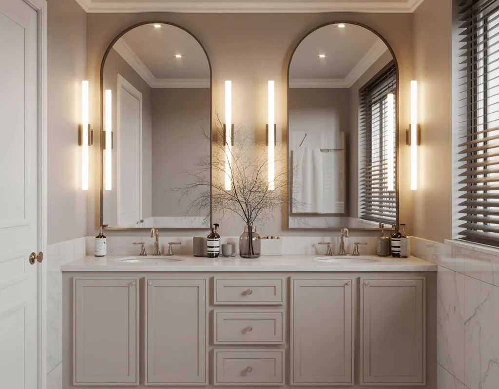 Create a Double Vanity Jack and Jill Bathroom for Better Morning Routines