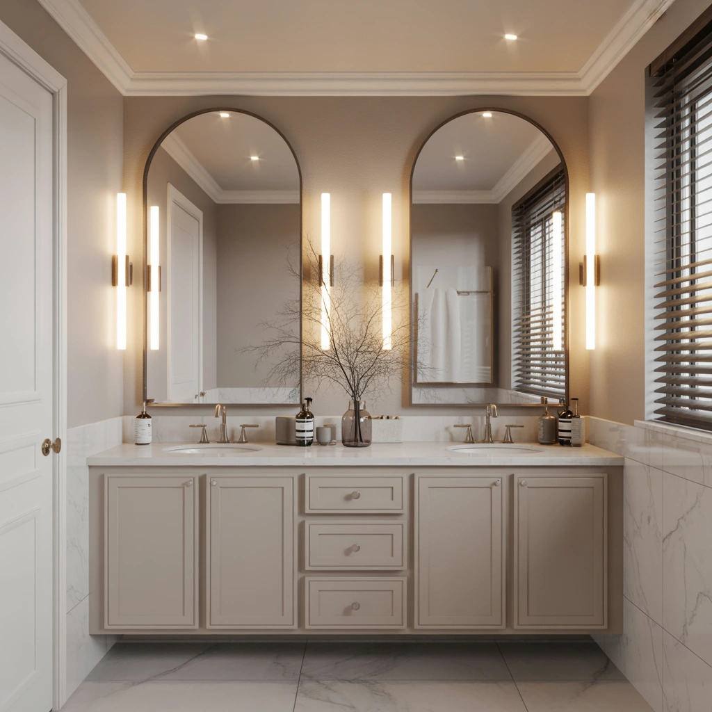 Create a Double Vanity Jack and Jill Bathroom for Better Morning Routines