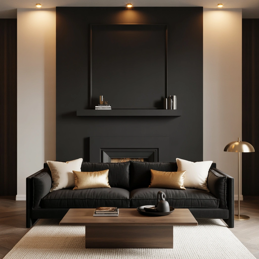 Create a Dramatic Black Accent Wall