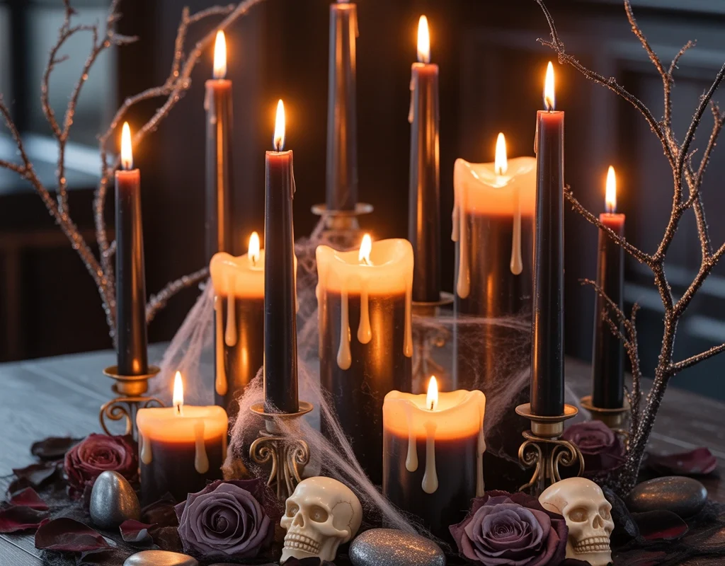 Create a Dramatic Black Candle Centerpiece