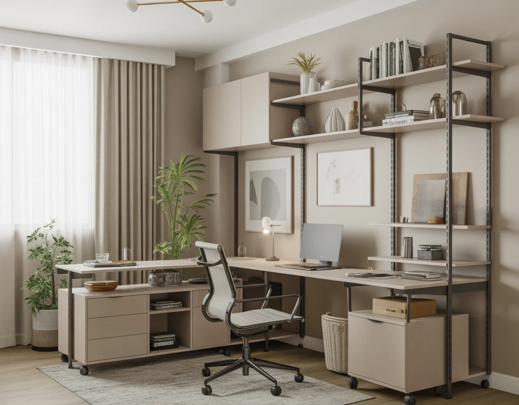 Create a Flexible Home Office With Movable Furniture