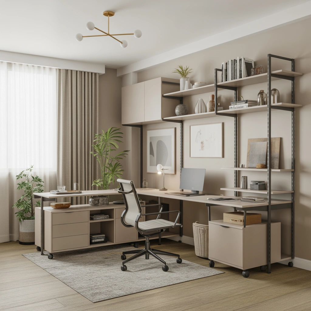 Create a Flexible Home Office With Movable Furniture