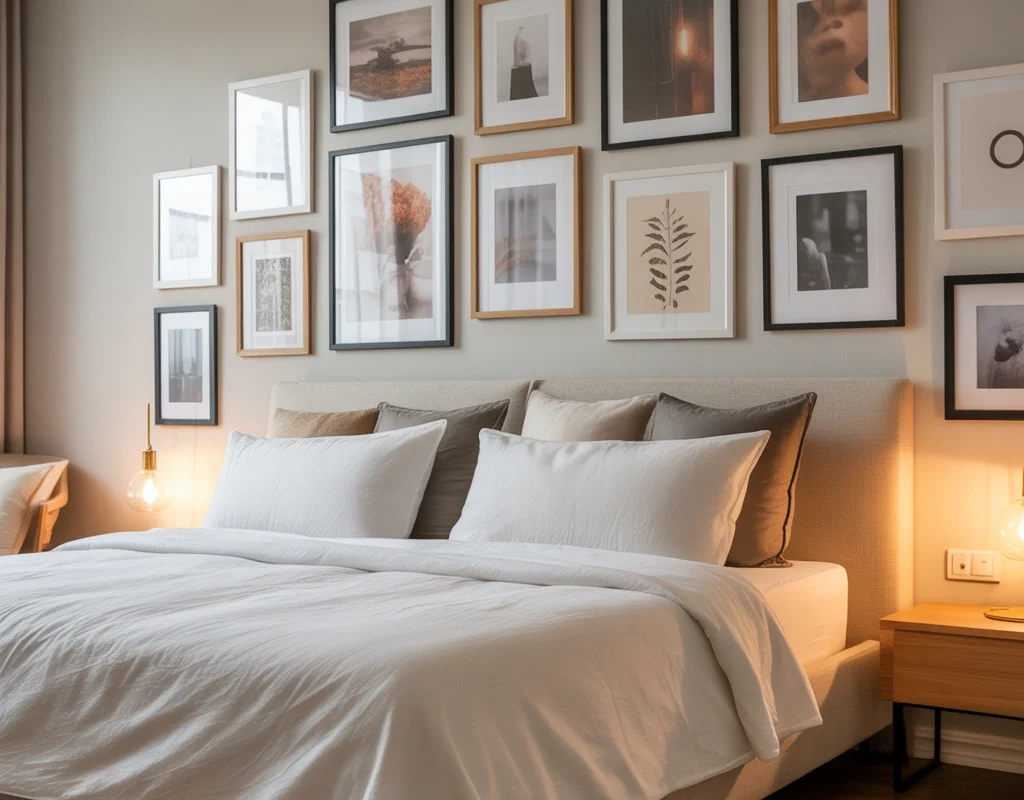 Create a Gallery Wall Above the Bed