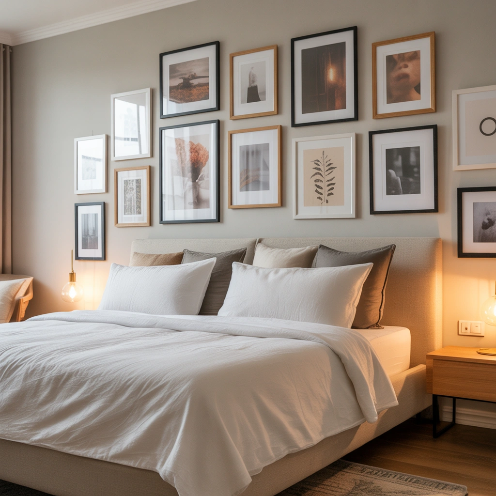 Create a Gallery Wall Above the Bed