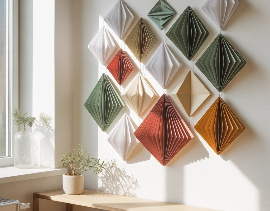 Create a Geometric Paper Wall Art Display