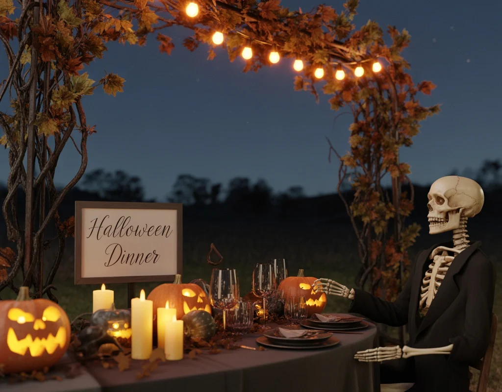 Create a Haunted Outdoor Dining Area