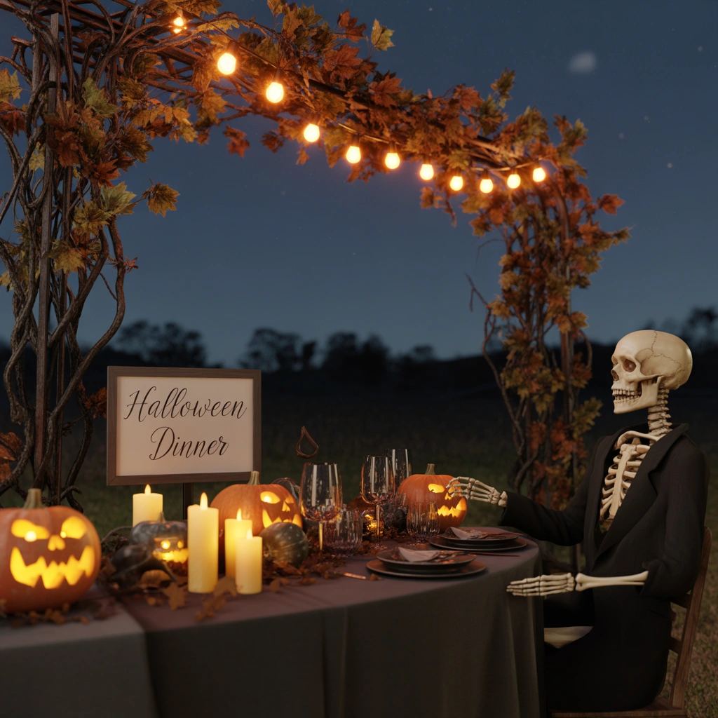 Create a Haunted Outdoor Dining Area