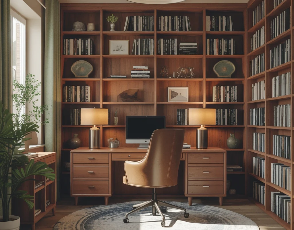 Create a Library and Home Office Combination