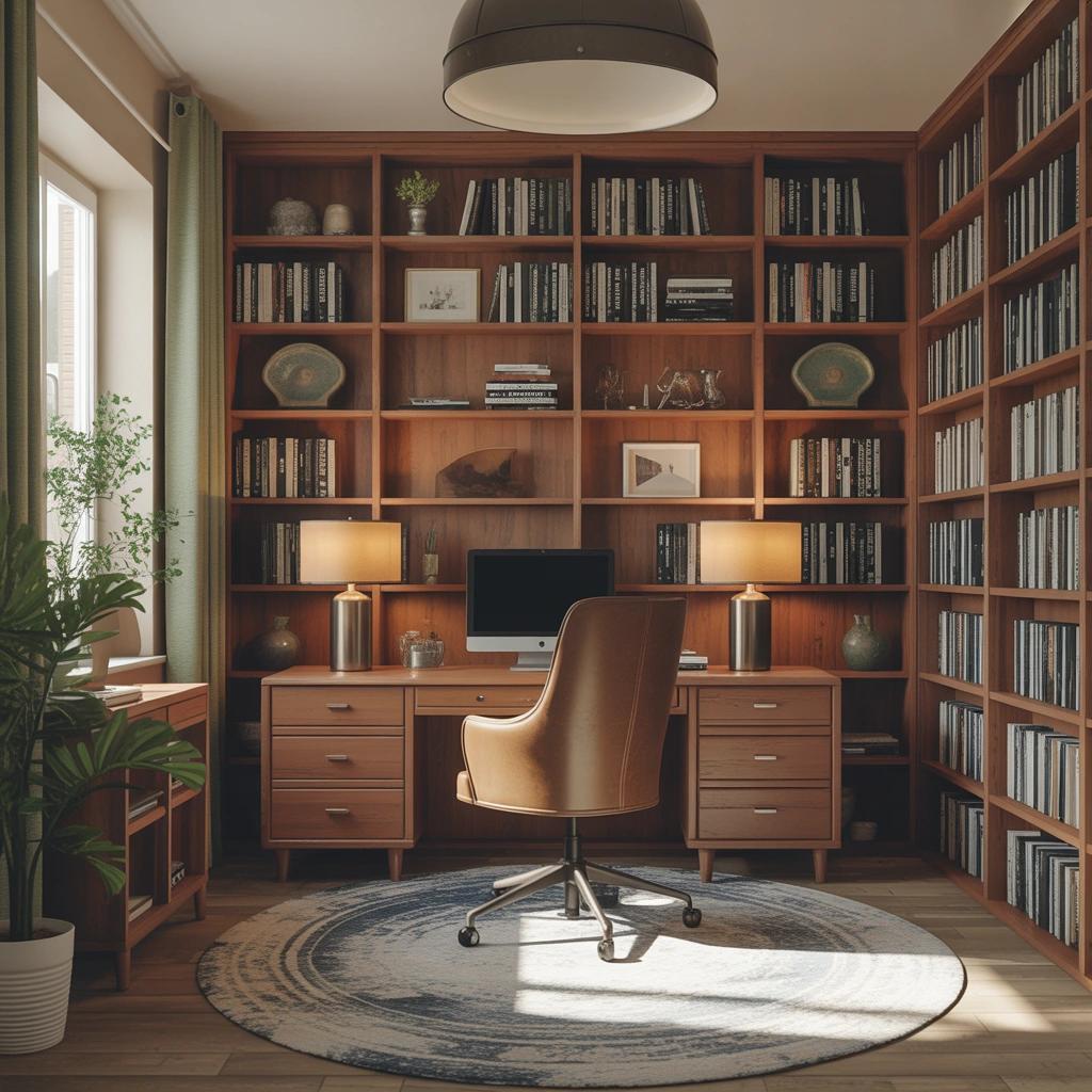 Create a Library and Home Office Combination