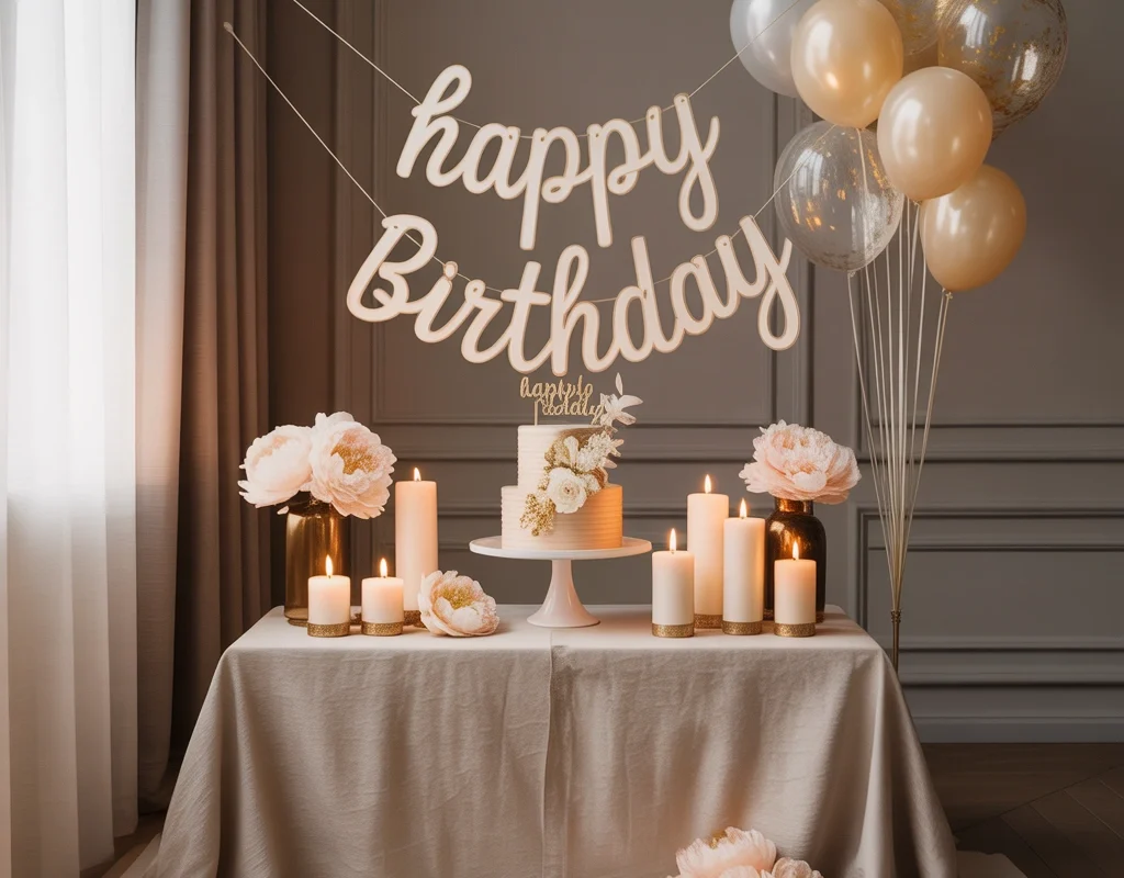Create a Luxury Birthday Setup With Minimal Decor