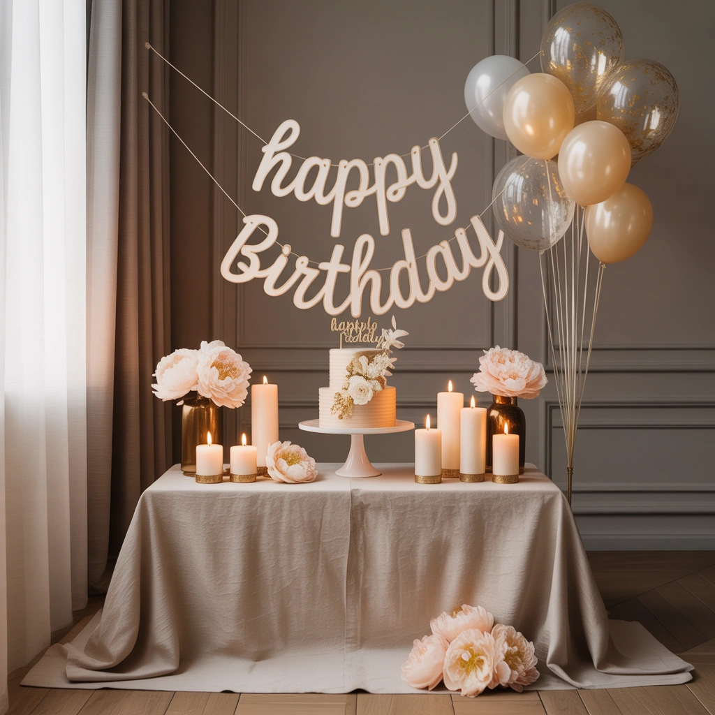 Create a Luxury Birthday Setup With Minimal Decor