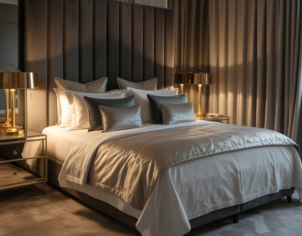 Create a Luxury Grey Bedroom With Velvet