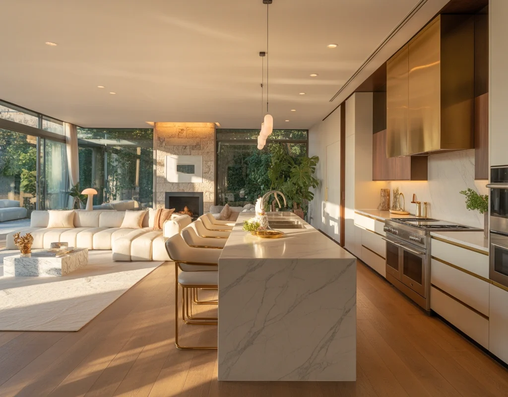Create a Luxury Open Kitchen and Living Room