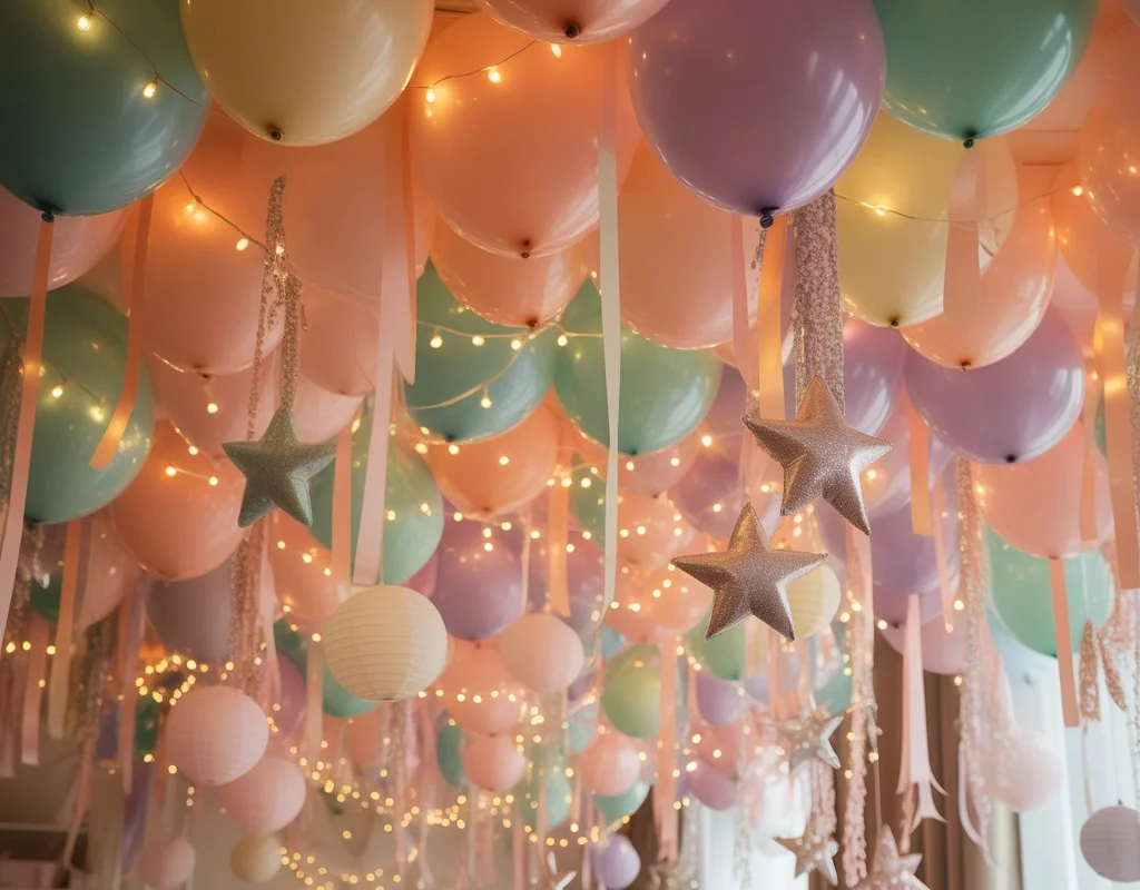 Create a Magical First Birthday Ceiling Decoration