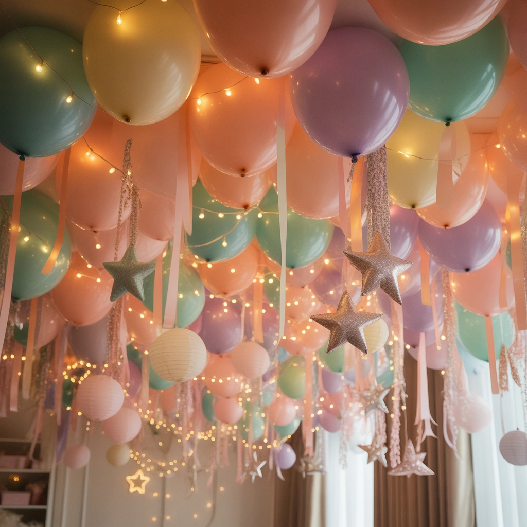 Create a Magical First Birthday Ceiling Decoration