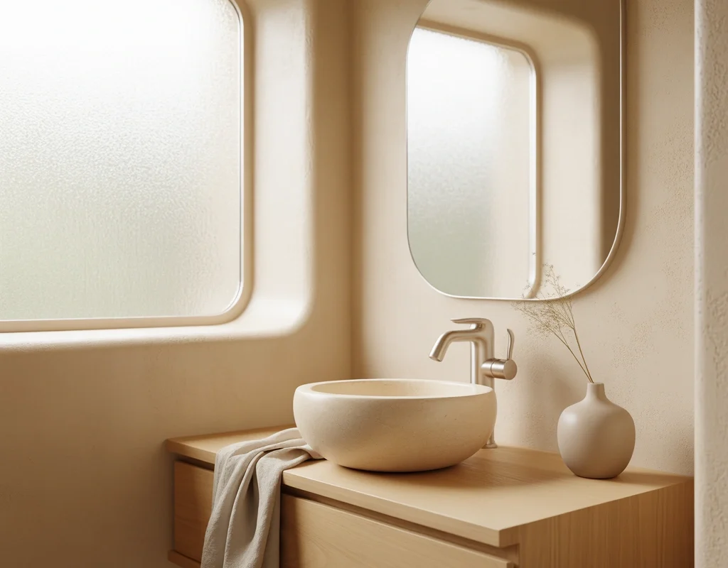 Create a Minimalist Neutral Powder Room