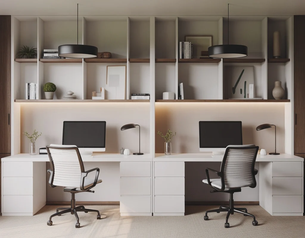Create a Minimalist Two Person Office With Matching Furniture