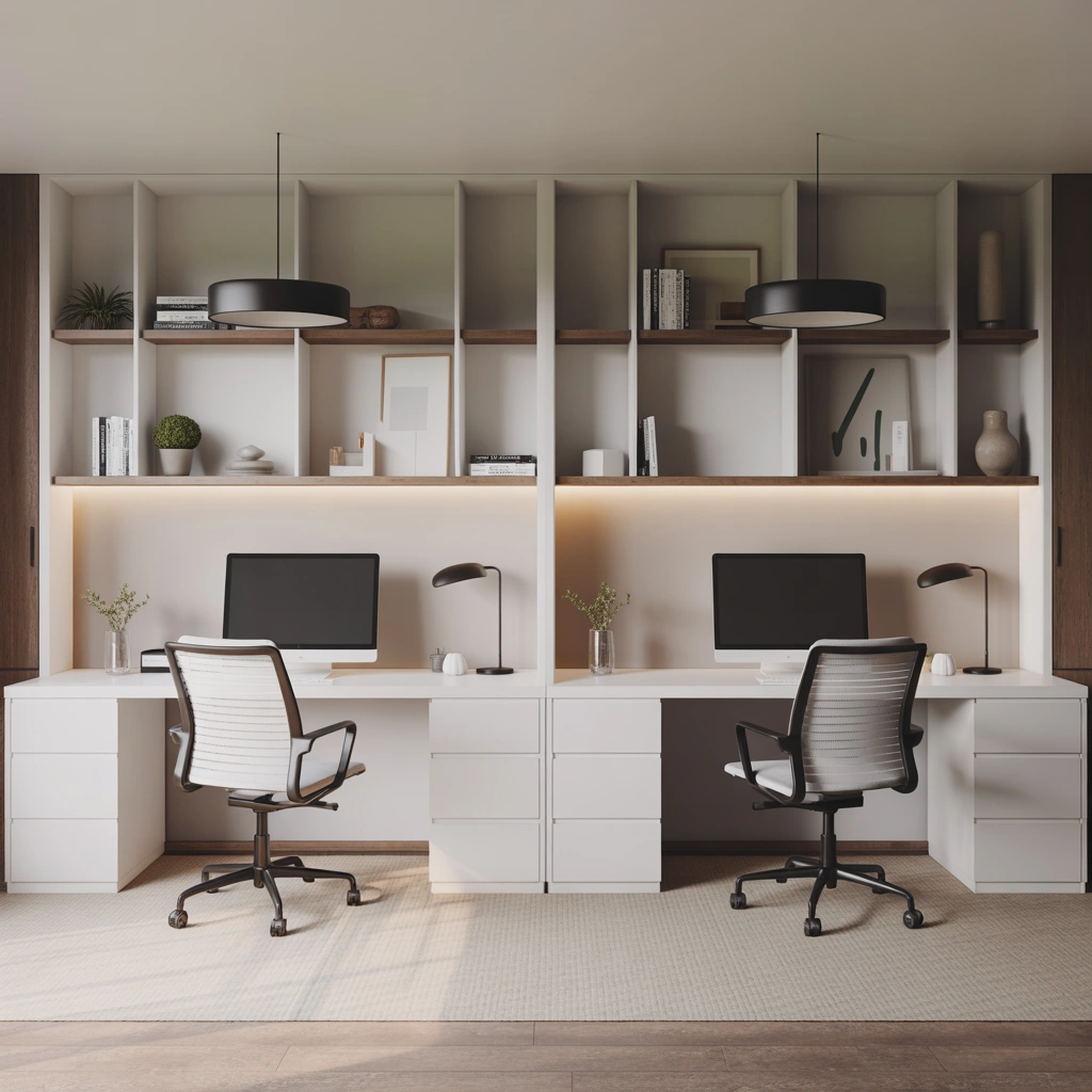 Create a Minimalist Two Person Office With Matching Furniture