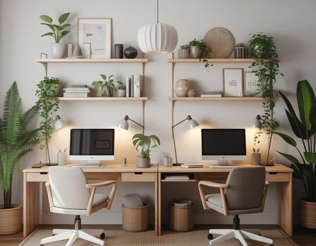 Create a Modern Scandinavian Inspired Two Person Office
