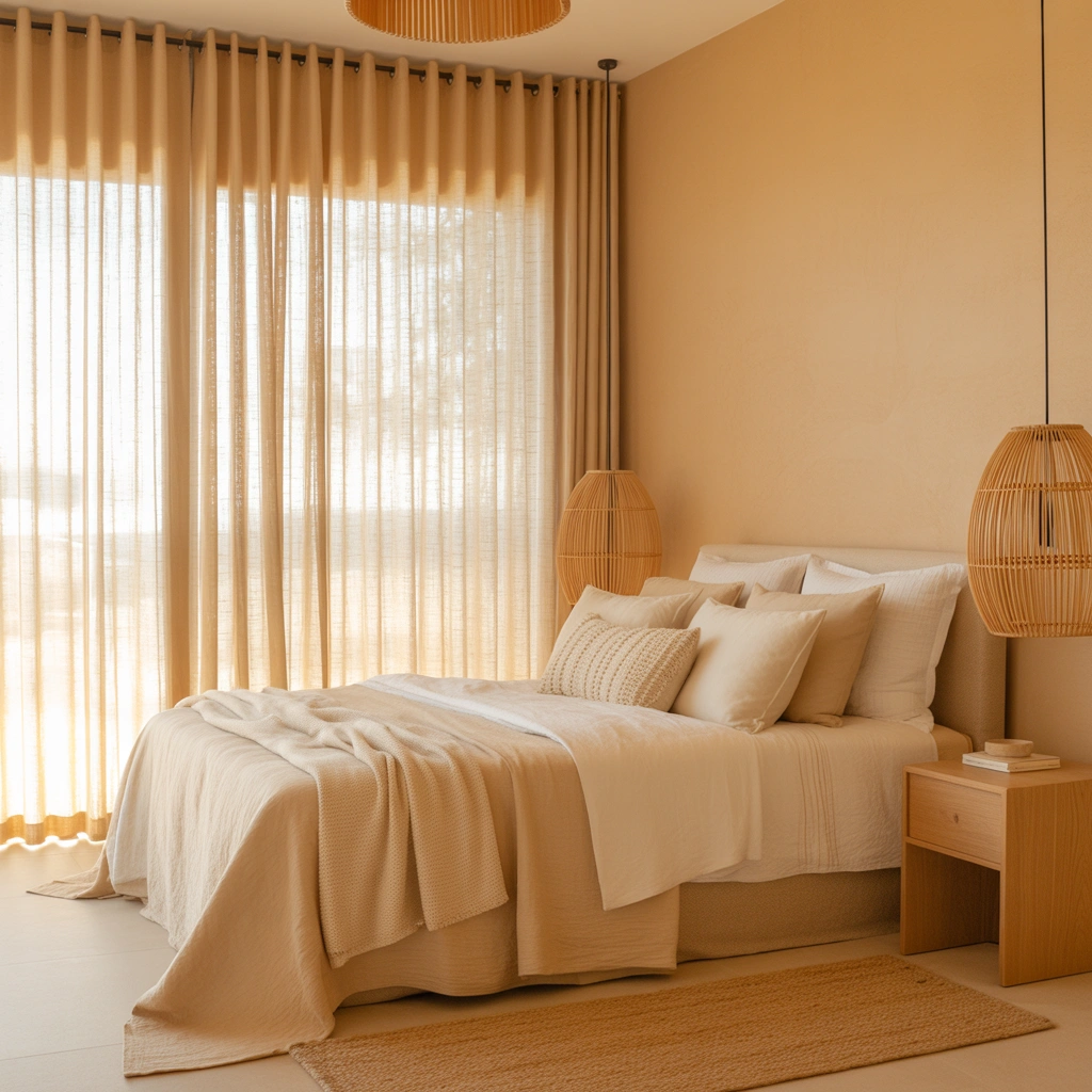 Create a Monochromatic Beige Bedroom