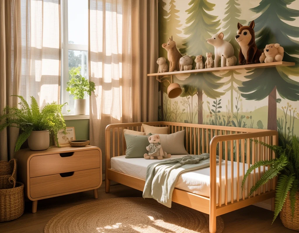 Create a Nature Inspired Toddler Bedroom for a Fresh and Peaceful Feeling