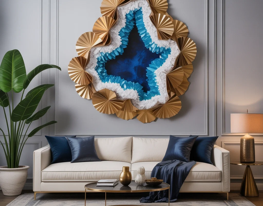 Create a Paper Geode Wall Art Design for a Luxury Appearance