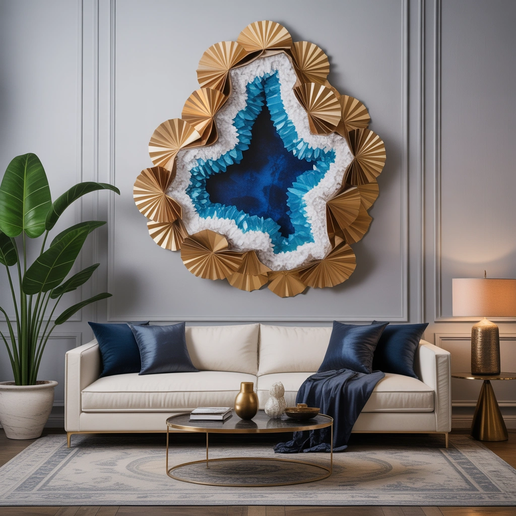 Create a Paper Geode Wall Art Design for a Luxury Appearance