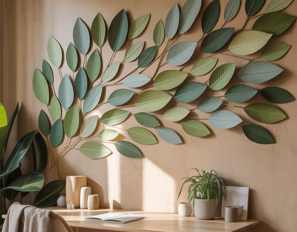 Create a Paper Leaf Wall Design Inspired by Nature