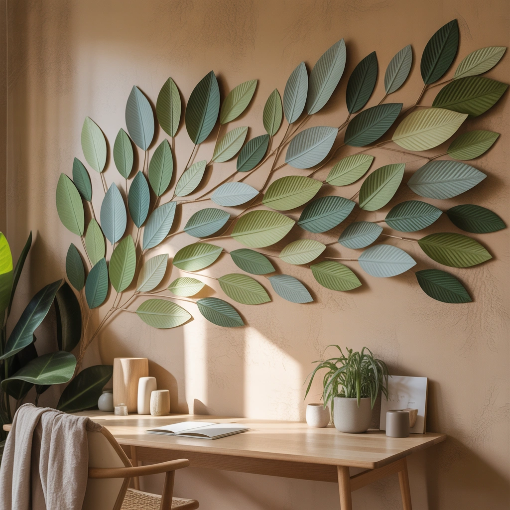 Create a Paper Leaf Wall Design Inspired by Nature