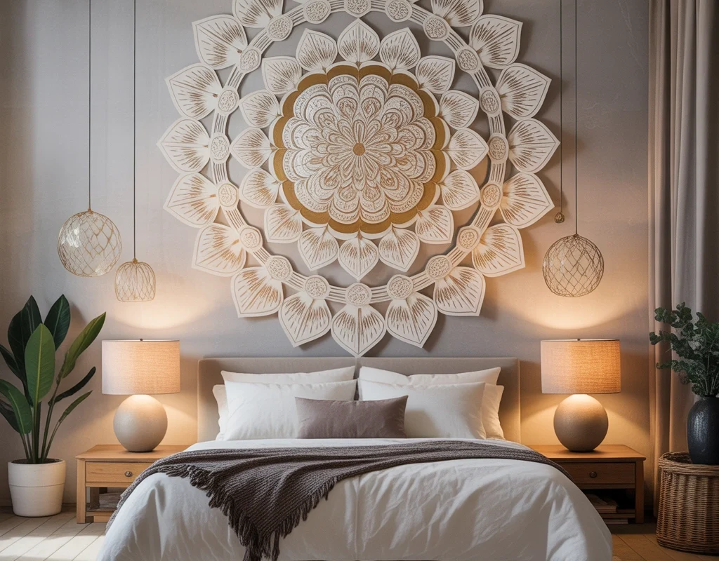 Create a Paper Mandala Wall Decoration for a Peaceful and Artistic Feel