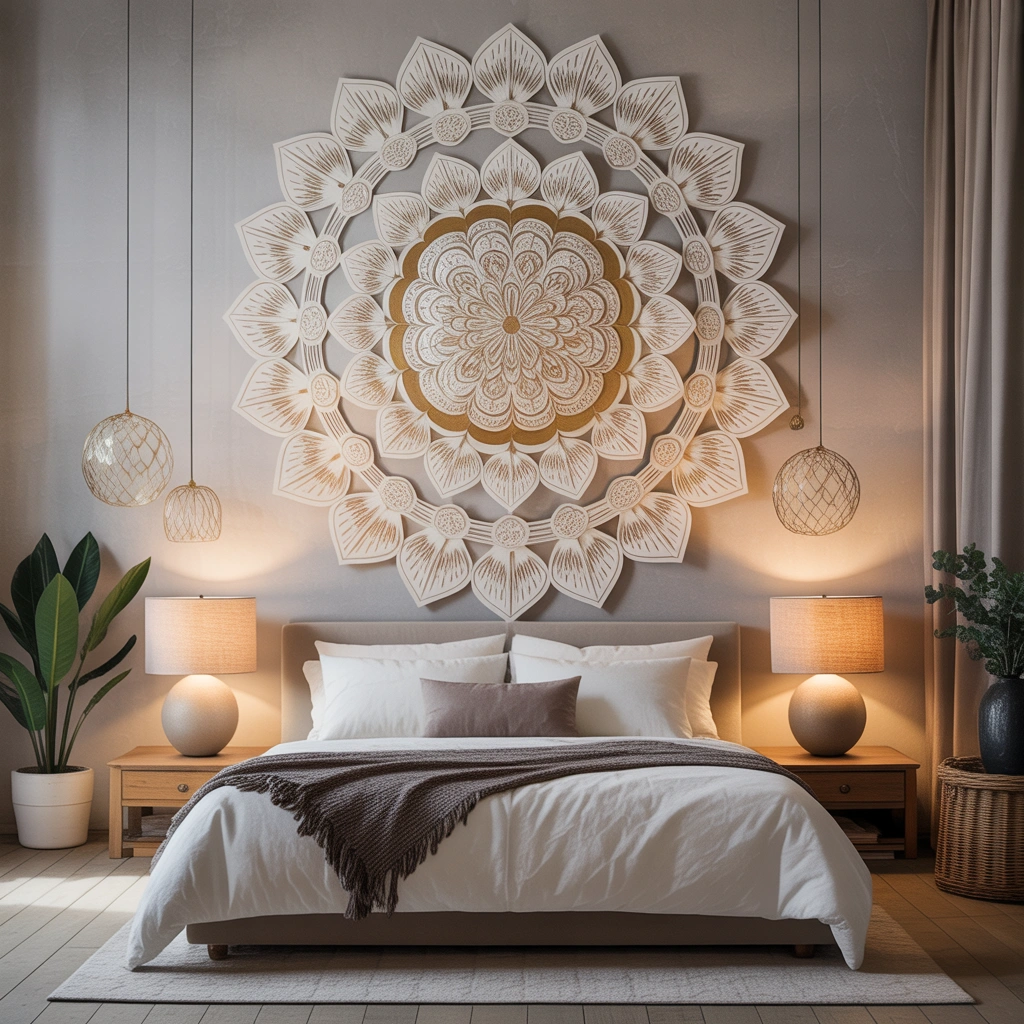 Create a Paper Mandala Wall Decoration for a Peaceful and Artistic Feel
