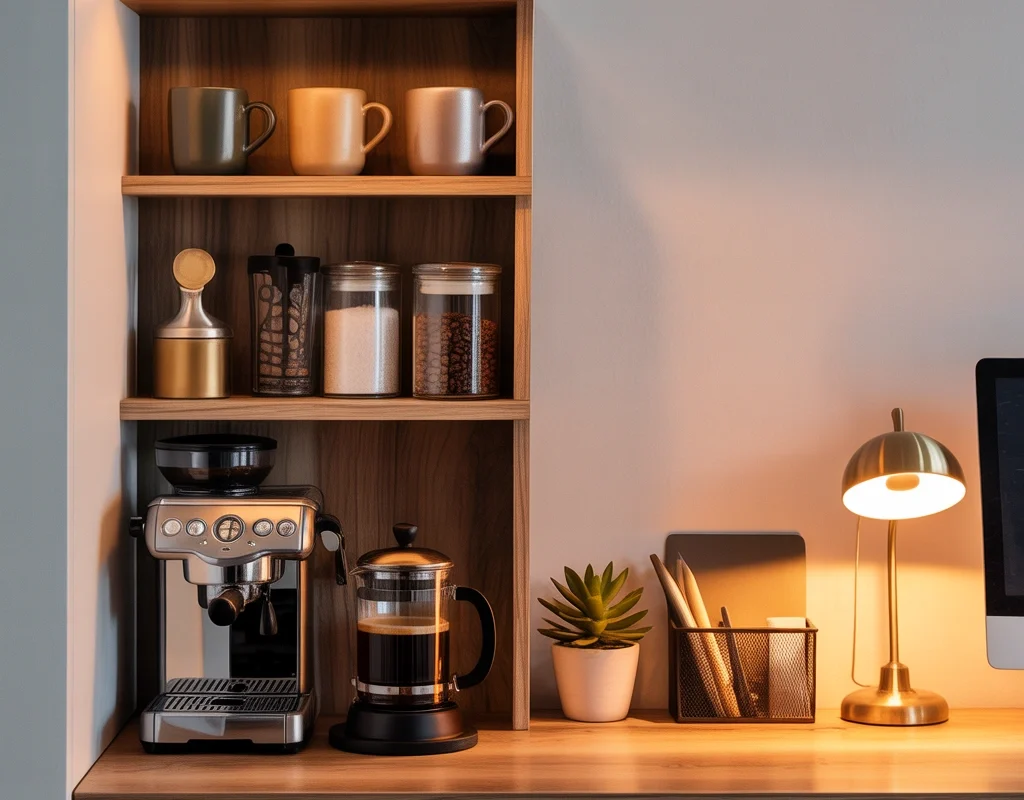 Create a Personalized Home Office Coffee Bar