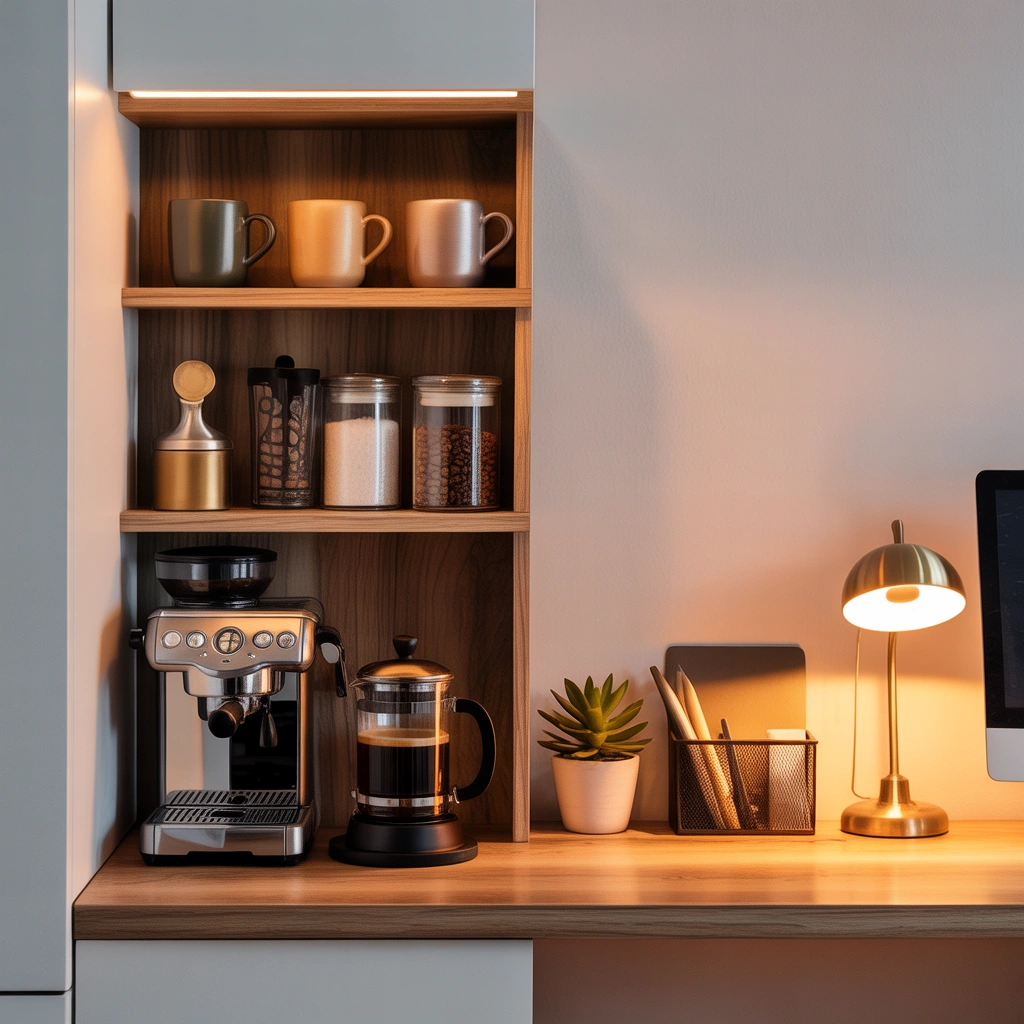 Create a Personalized Home Office Coffee Bar