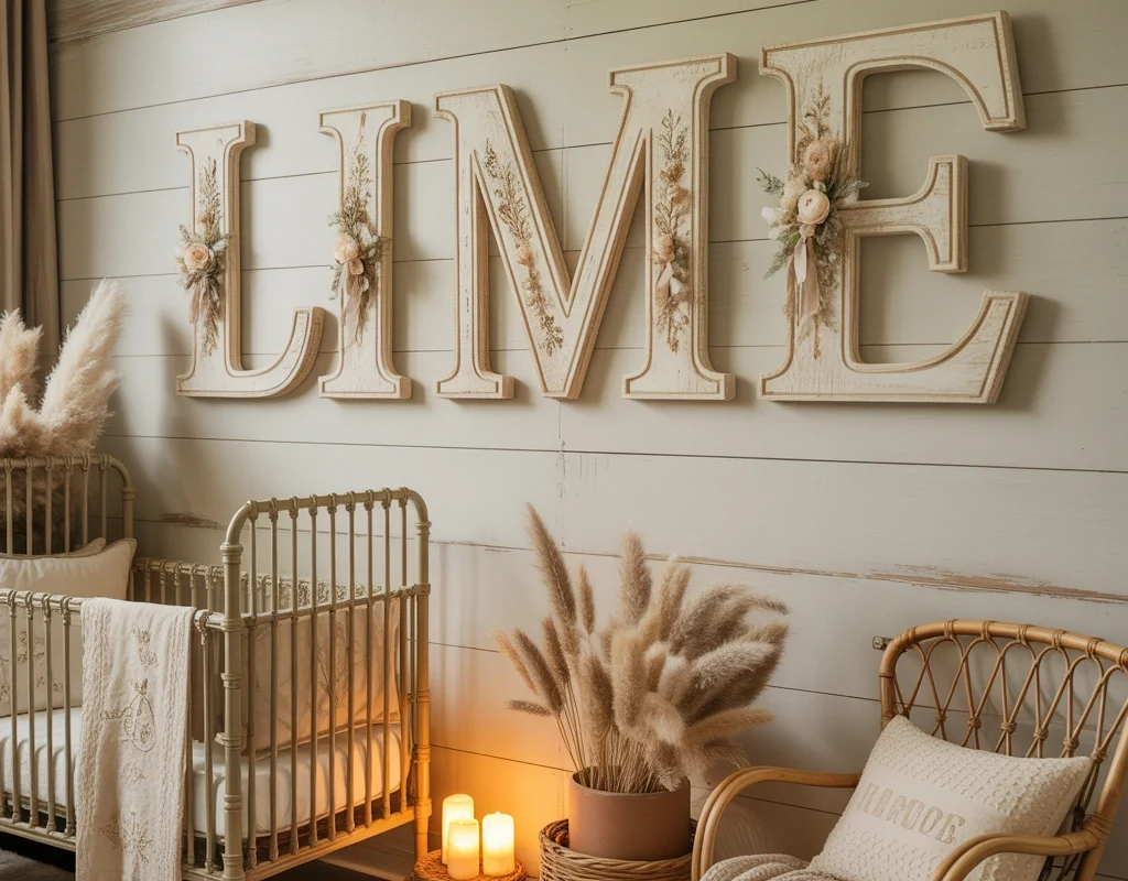Create a Personalized Vintage Name Wall for Your Baby