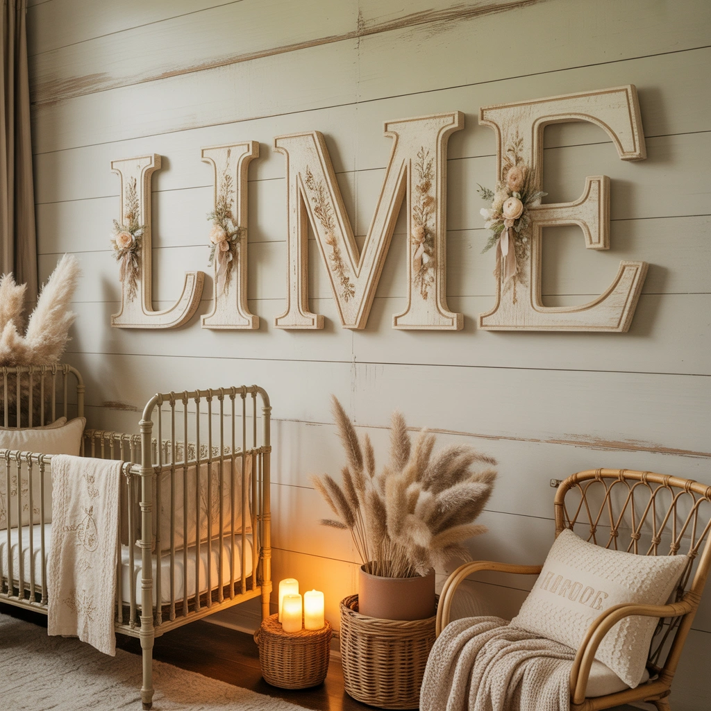 Create a Personalized Vintage Name Wall for Your Baby